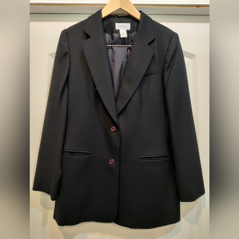 Lands' End Women's Elegant Black Blazer